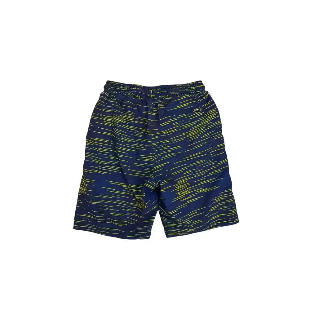 Eddie Bauer Hybrid Wet Dry Shorts Blue Green Drawstring Swim Trunks Small 7/8